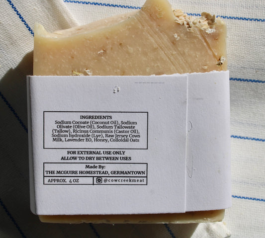 Honey Lavender Oatmeal Tallow Soap