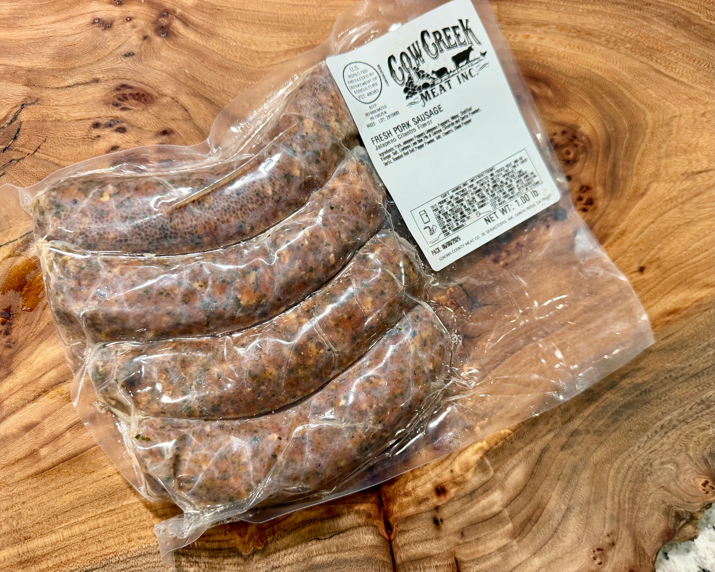 Pork Jalapeño Cilantro Sausage