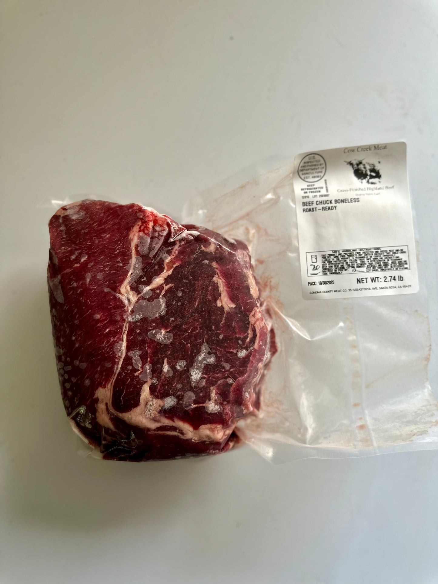 Chuck Roast Grass Finished